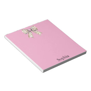 Bloc De Notas Pink Heart Leopard Girly