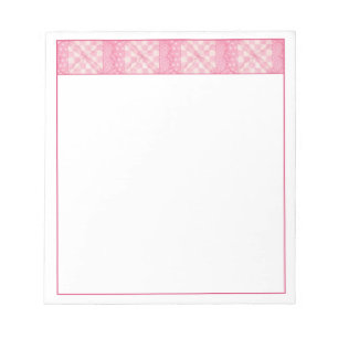 Bloc de notas PINK HEART QUILT 5.5"X6"