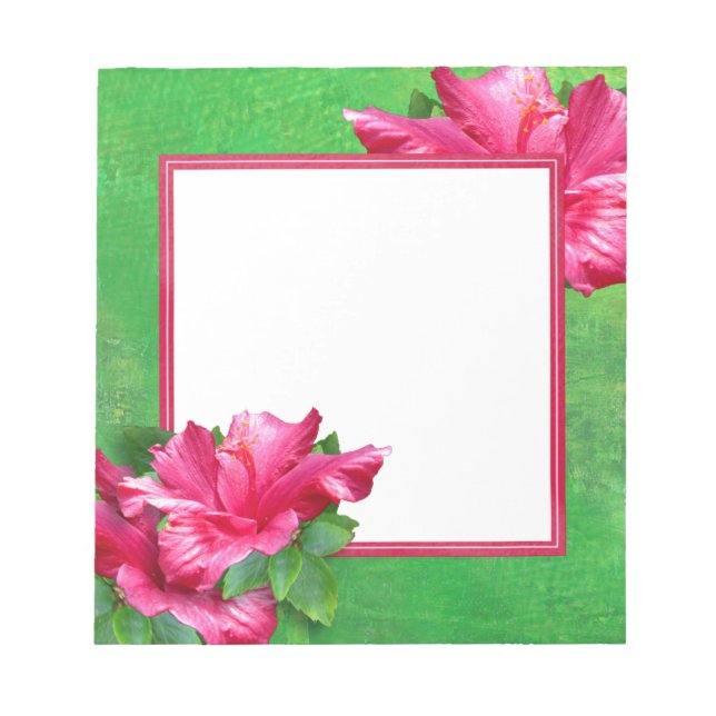 Bloc De Notas Pink Hibiscus Lei Notepad (Frente)
