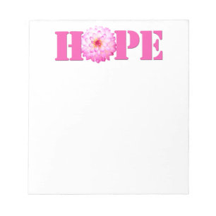 Bloc De Notas Pink HOPE Dahlia Photo Stationery Note Pad