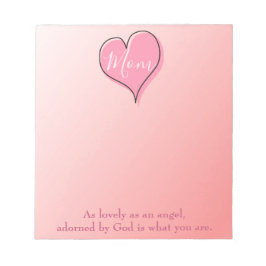 Bloc De Notas Pink Ombre Encantadora madre cardíaca