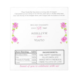 Bloc De Notas Pink Peonies Boda Floral Candy Wraps
