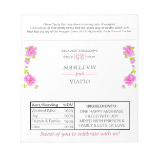 Bloc De Notas Pink Peonies Boda Floral Candy Wraps