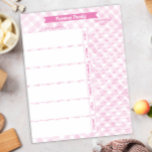 Bloc De Notas Pink Plaid Family Meal Planner and Shopping List<br><div class="desc">Planner de comidas familiares y lista de compras para una semana organizada antes de que cualquier familia pueda usar. Esta plantilla del planificador de comidas se puede personalizar cambiando la redacción según lo considere oportuno. Puede cambiarlo para eventos y programaciones o para más necesidades de nicho según sea necesario. Hace...</div>