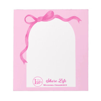 Bloc De Notas Pink Ribbon Wedding Gate
