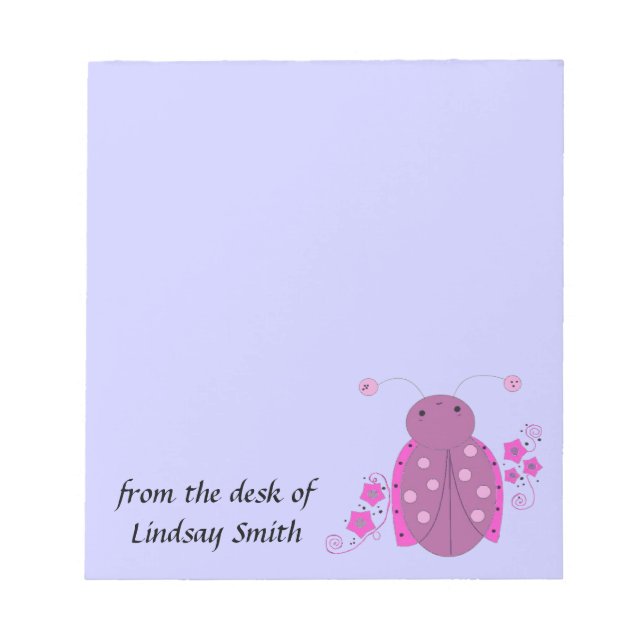 Bloc De Notas Pink y Purple Ladybug (Frente)