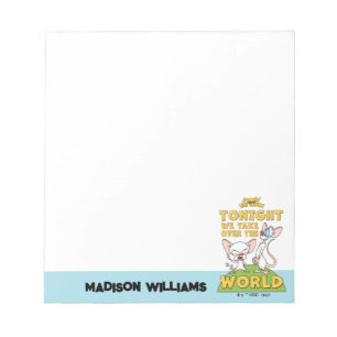 Bloc De Notas Pinky y el cerebro Asumir El Mundo