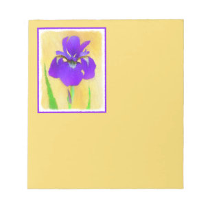 Bloc De Notas Pintado de iris morado - Perro original curado A
