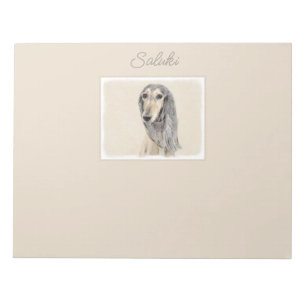 Bloc De Notas Pintado Saluki (Amanecer) - Arte De Perro Original