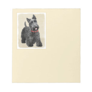 Bloc De Notas Pintado Terrier Escocés - Arte Perro Original
