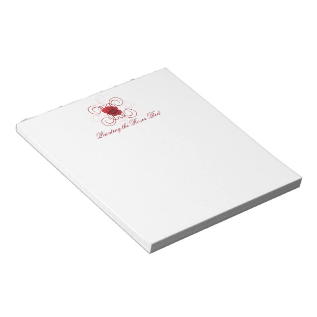 Bloc De Notas Pintando los Rosas rojo 4 (Lado Derecho)