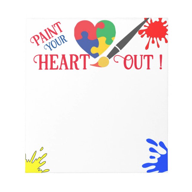 Bloc De Notas Pintar tu corazón hacia fuera (Frente)