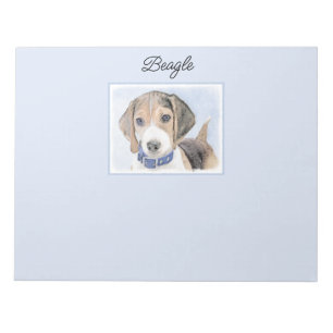 Bloc De Notas Pintura Beagle - Arte Perro Original Cuto