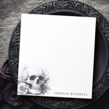 Pintura de acuarela de calavera con rosas