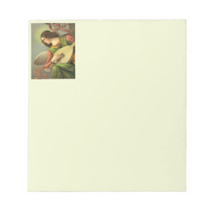 Bloc De Notas Pintura de ángel con mandolina