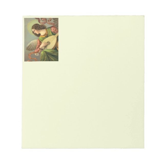 Bloc De Notas Pintura de ángel con mandolina (Frente)