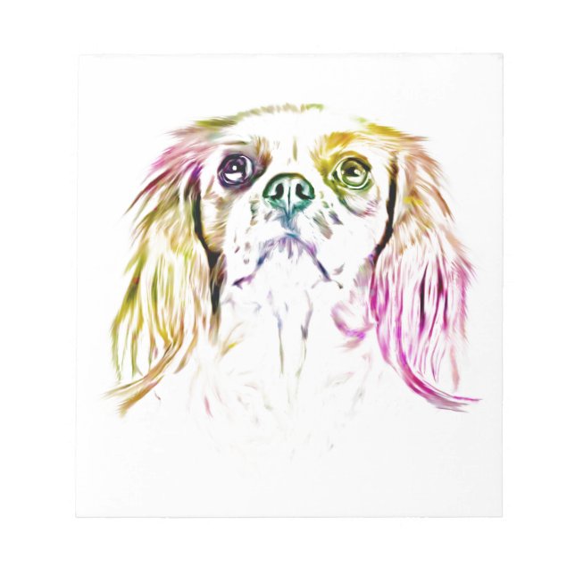 Bloc De Notas Pintura de arte canino Cavalier King Charles Spani (Frente)