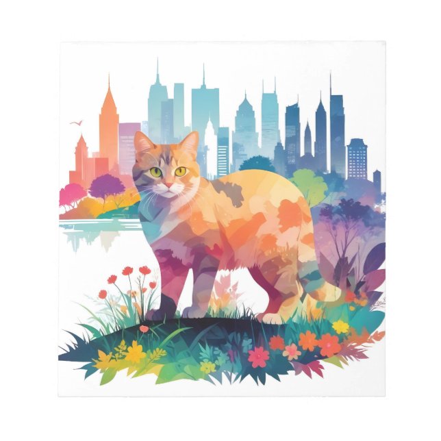 Bloc De Notas Pintura de arte sobre el entorno natural de animal (Frente)