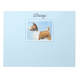 Bloc De Notas Pintura de Basenji - Arte original muy bonito