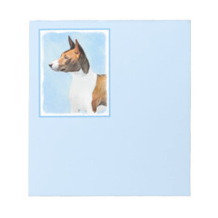Bloc De Notas Pintura de Basenji - Arte original muy bonito