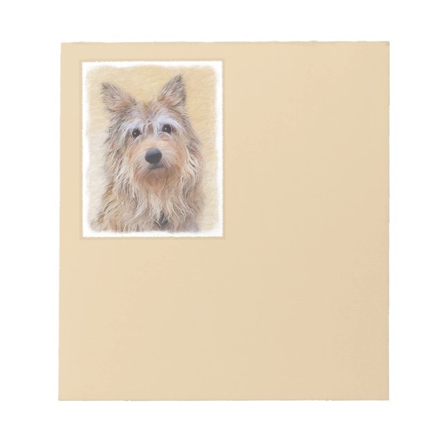 Bloc De Notas Pintura de Berger Picard - Arte de Perro Original. (Frente)