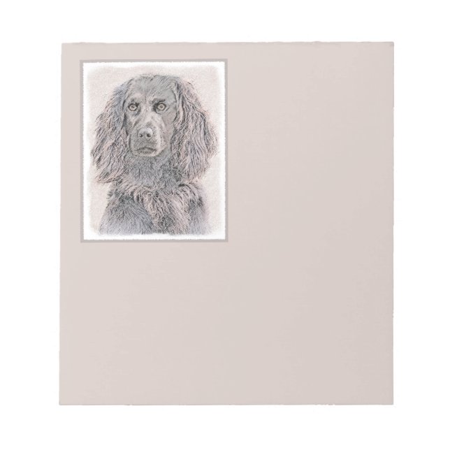 Bloc De Notas Pintura de Boykin Spaniel - Arte de Perro Original (Frente)