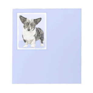 Bloc De Notas Pintura de Cardigan Welsh Corgi - Arte Perro Origi