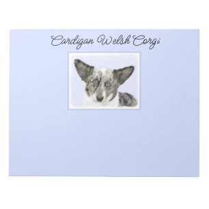Bloc De Notas Pintura de Cardigan Welsh Corgi - Arte Perro Origi