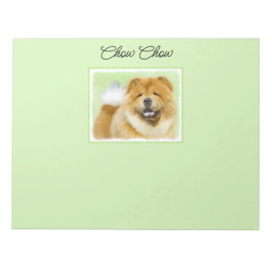 Bloc De Notas Pintura de Chow Chow - Arte Perro Original.
