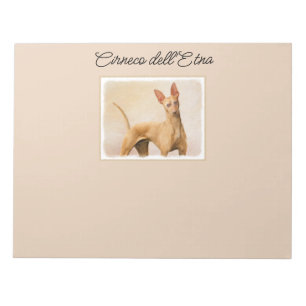 Bloc De Notas Pintura de Cirneco dell'Etna - Arte de perros orig
