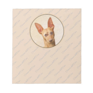Bloc De Notas Pintura de Cirneco dell'Etna - Arte de perros orig
