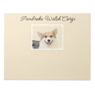 Bloc De Notas Pintura de Corgi galés de Pembroke - Arte Perro Or