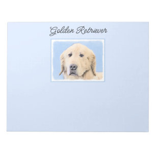 Bloc De Notas Pintura de Golden Retriever - Cute original Dog Ar