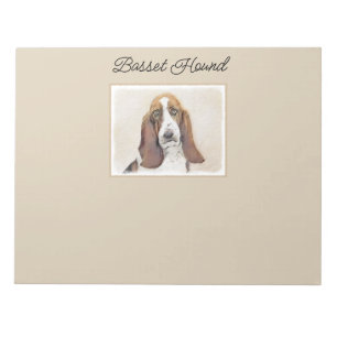 Bloc De Notas Pintura de hebilla de basset - Arte de perro origi