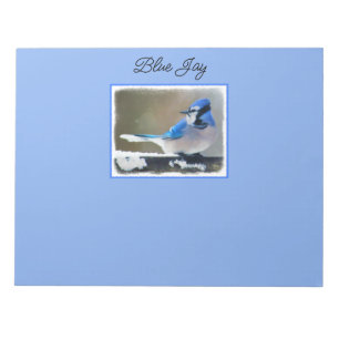 Bloc De Notas Pintura de Jay azul - Arte de pájaro original