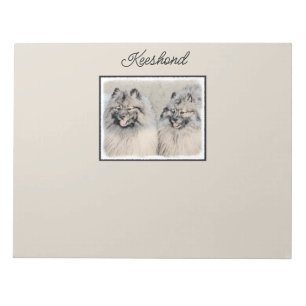 Bloc De Notas Pintura de Keeshond Brothers - Arte Perro Original