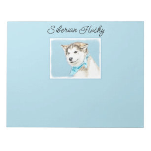 Bloc De Notas Pintura de Mariquita Husky Siberiana - Arte Perro