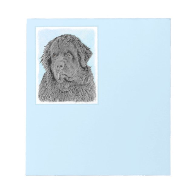 Bloc De Notas Pintura de Newfoundland - Cute original Dog Art (Frente)