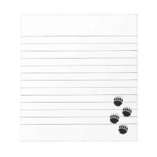 Bloc De Notas Pintura de oso negro Imprime Personalizado en lino