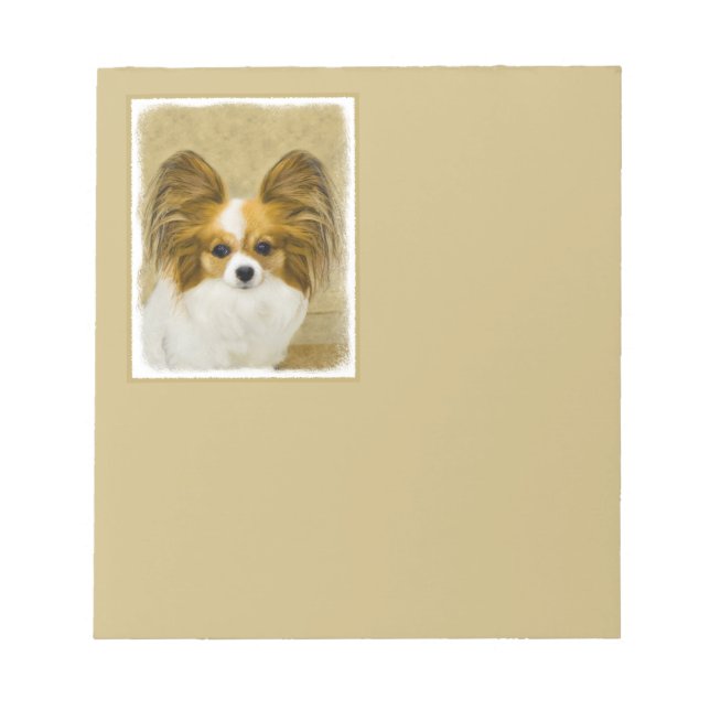 Bloc De Notas Pintura de Papillon (Hound Tri) - Arte original de (Frente)