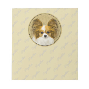 Bloc De Notas Pintura de Papillon (Hound Tri) - Arte original de