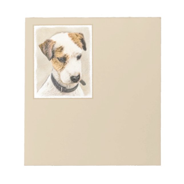 Bloc De Notas Pintura de Parson Jack Russell Terrier - Arte de P (Frente)
