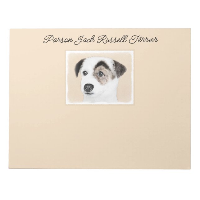 Bloc De Notas Pintura de Parson Jack Russell Terrier - El arte d (Frente)