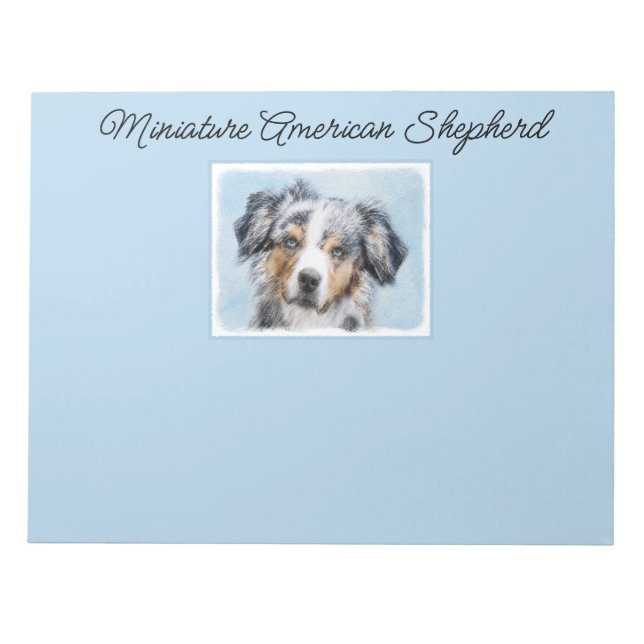 Bloc De Notas Pintura de pastor norteamericano en miniatura - Ar (Frente)