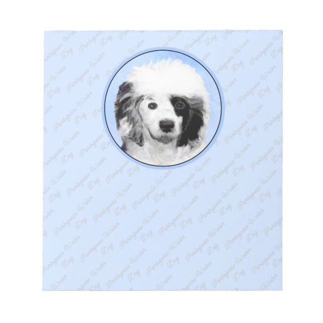 Bloc De Notas Pintura de perro de agua portuguesa - Arte origina (Frente)