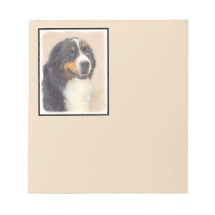 Bloc De Notas Pintura de perro de montaña de Bernese - Arte de p