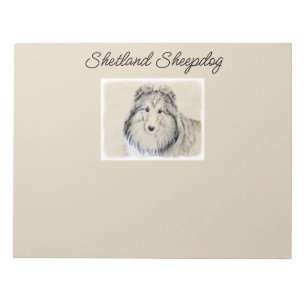Bloc De Notas Pintura de perro pastelero de Shetland - Arte de p