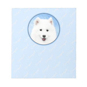 Bloc De Notas Pintura de pimienta de Samoyed - Arte Perro Origin