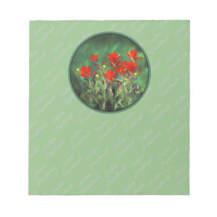 Bloc De Notas Pintura de pincel indio - Arte de flores original
