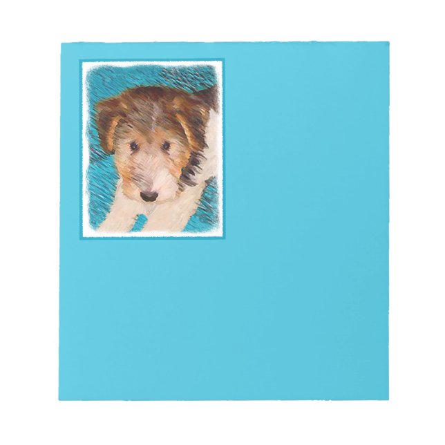 Bloc De Notas Pintura de pipa de Fox Terrier - Arte Perro Origin (Frente)